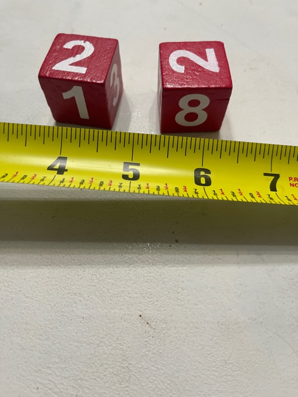 Red Numbered Wooden Blocks - Classic Decorative Set